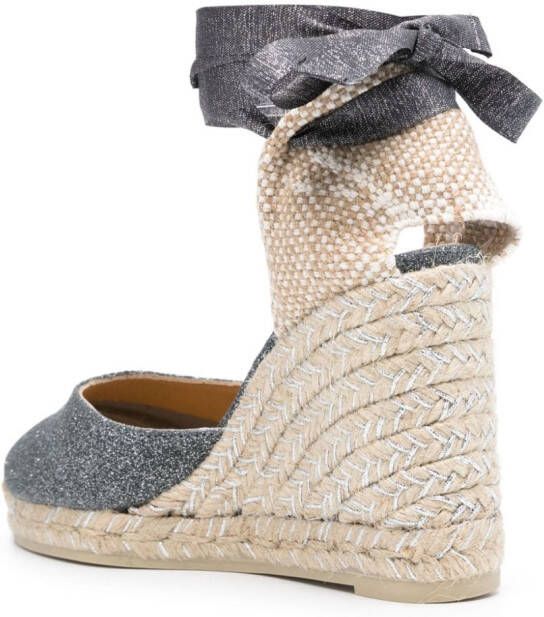 Castañer 90mm Carina wedge espadrilles Grey