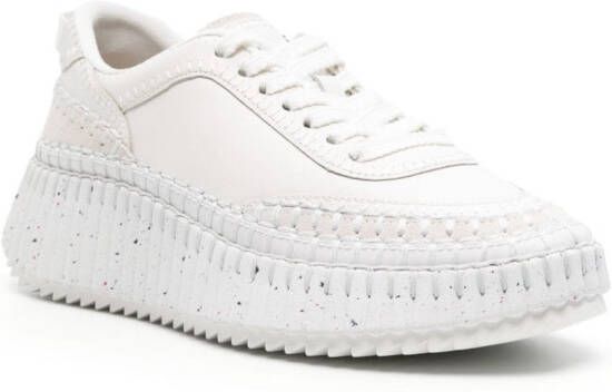 Chloé Nama whipstitch-detailed sneakers White