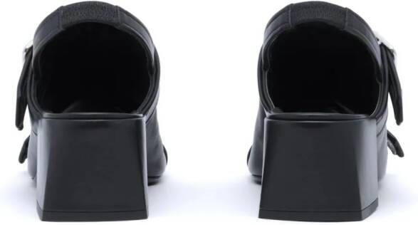 Courrèges Gogo 70mm leather sandals Black