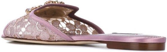 Dolce & Gabbana Rainbow Lace brooch-detail sandals Pink - Picture 2