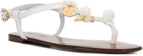 Dolce & Gabbana bead-embellished sandals White - Picture 1