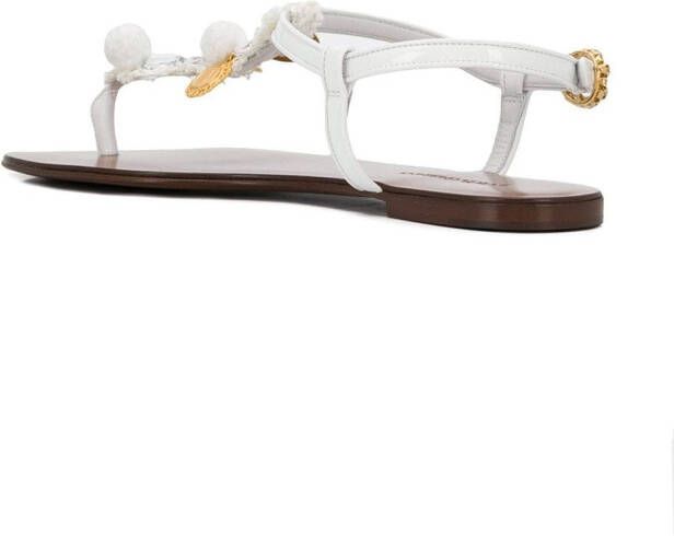 Dolce & Gabbana bead-embellished sandals White - Picture 2