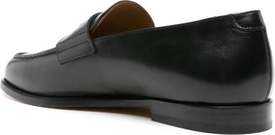 Doucal's high-shine leather loafers Black