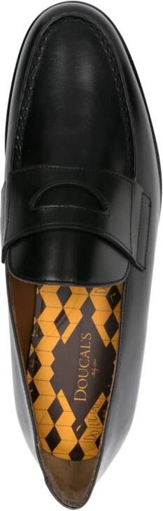 Doucal's high-shine leather loafers Black