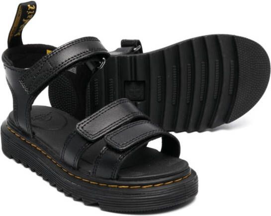 Dr. Martens Kids logo-print open-toe sandals Black