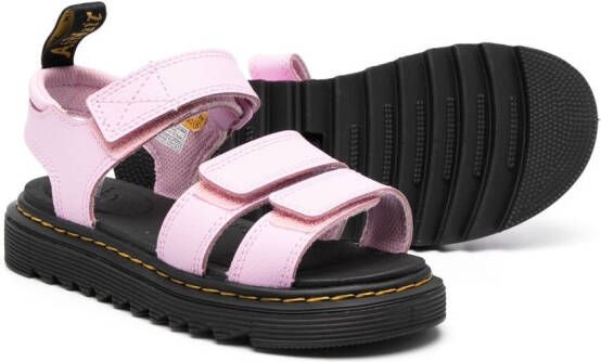 Dr. Martens Kids touch-strap leather sandals Pink