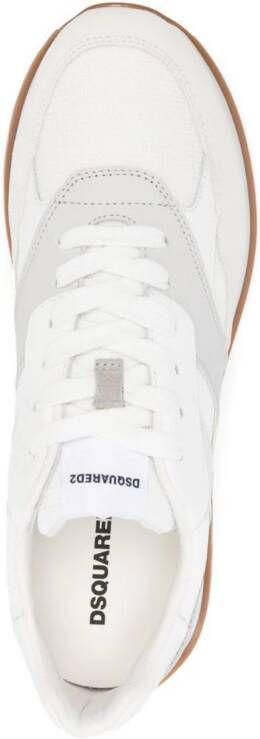 DSQUARED2 colour-block panelled leather sneakers White
