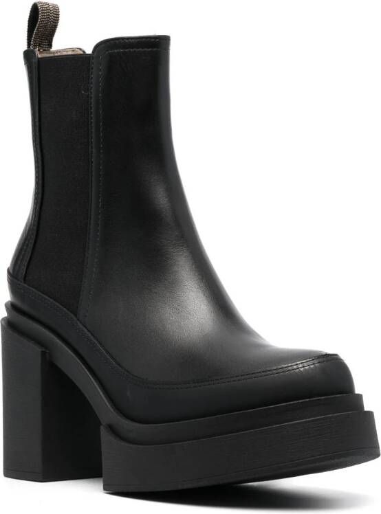 Fabiana Filippi flatform combat boots Black