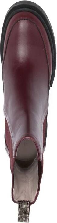 Fabiana Filippi flatform combat boots Red