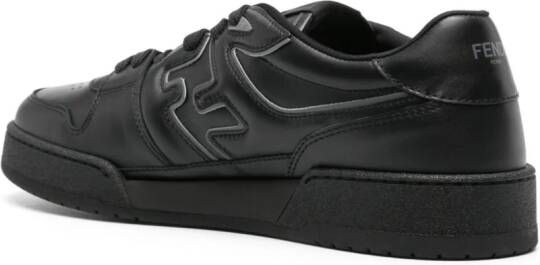 FENDI Match leather sneakers Black