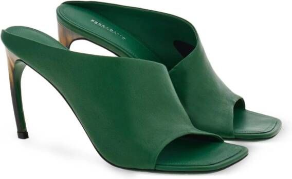 Ferragamo curved-heel sandals Green