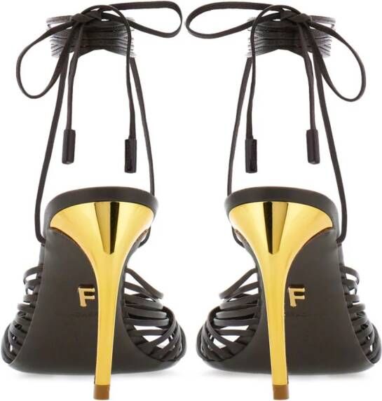 Ferragamo curved-heel sandals Brown