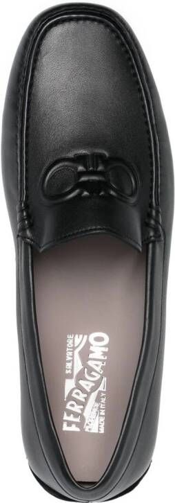 Ferragamo embossed-Gancini loafers Black