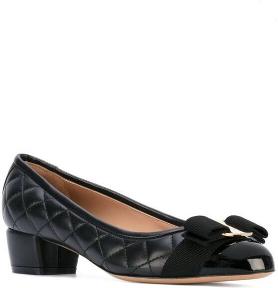 Ferragamo Ornament Vara-bow 40mm pumps Black - Picture 1