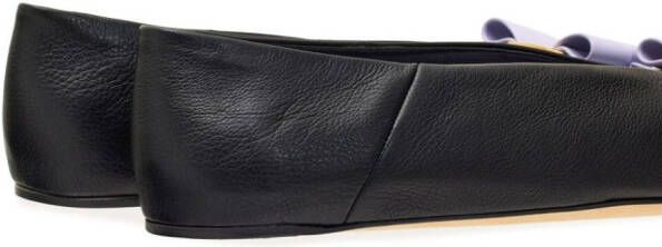 Ferragamo Vara leather ballerina shoes Black