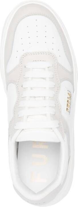 Furla Sport logo-lettering leather sneakers White