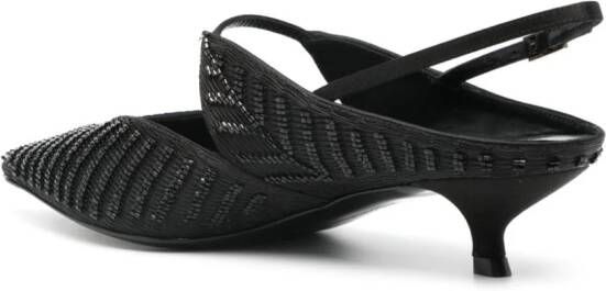 Giorgio Armani 35mm bead-embellished pumps Black