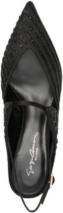 Giorgio Armani 35mm bead-embellished pumps Black
