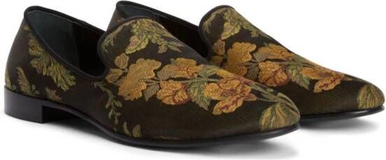 Giuseppe Zanotti floral-embroidered slip-on loafers Multicolour