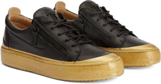Giuseppe Zanotti Frankie Match logo-lettering sneakers Black