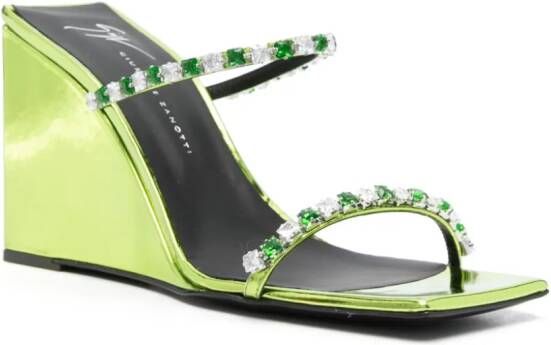 Giuseppe Zanotti Shangay 105mm leather sandals Green