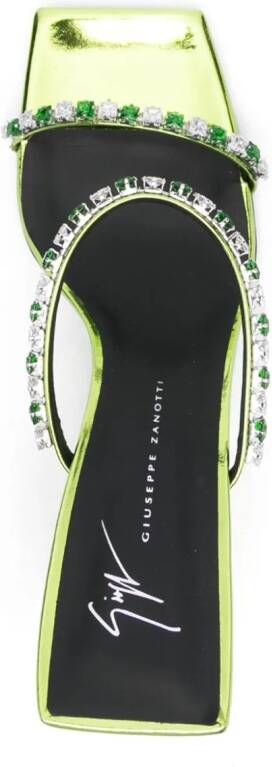 Giuseppe Zanotti Shangay 105mm leather sandals Green