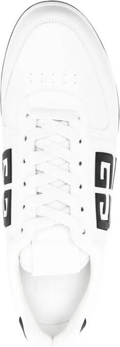 Givenchy contrasting-logo leather sneakers White