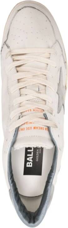 Golden Goose Ballstar Star distressed leather sneakers Neutrals