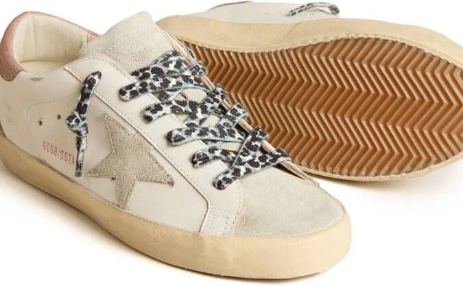 Golden Goose Super Star panelled leather sneakers White