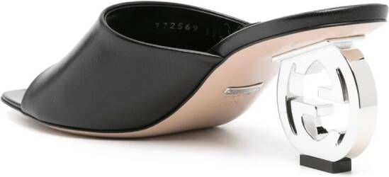 Gucci 70 mm Interlocking G-heel mules Black