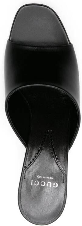 Gucci 70 mm Interlocking G-heel mules Black