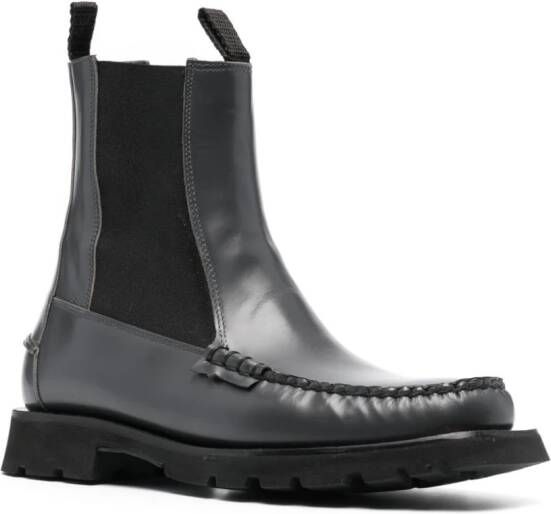 Hereu Alda leather ankle boots Grey