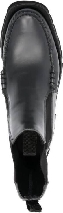 Hereu Alda leather ankle boots Grey