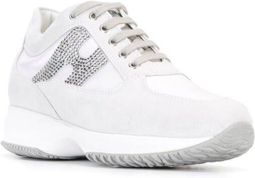 Hogan studded logo lace up sneakers White - Picture 1