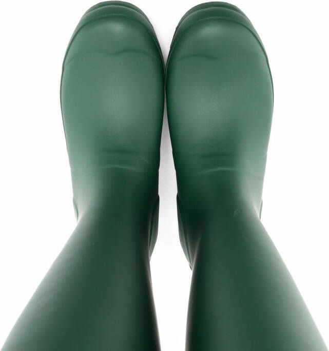 Hunter Kids Original logo-patch wellies Green