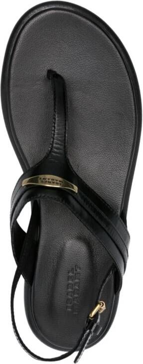 ISABEL MARANT Nya leather slingback sandals Black