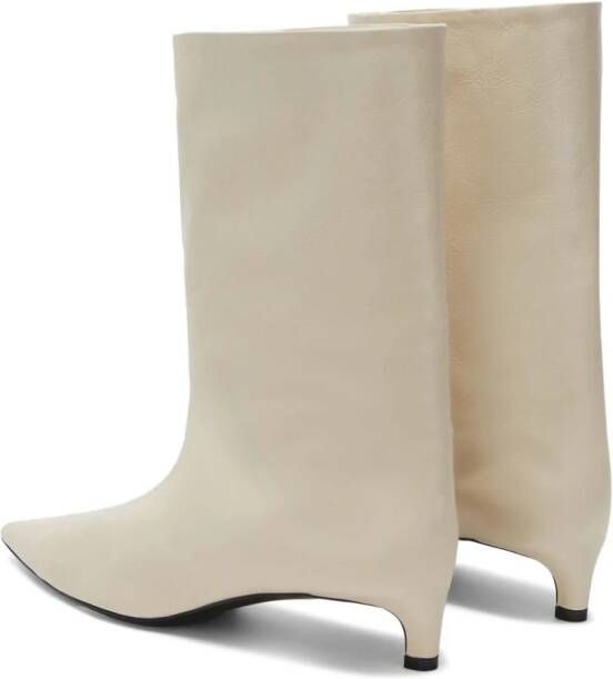 Jil Sander 30mm leather ankle boots Neutrals
