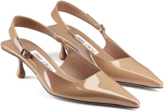 Jimmy Choo Amel 50mm leather pumps Neutrals
