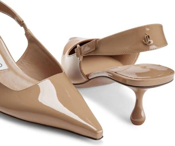 Jimmy Choo Amel 50mm leather pumps Neutrals