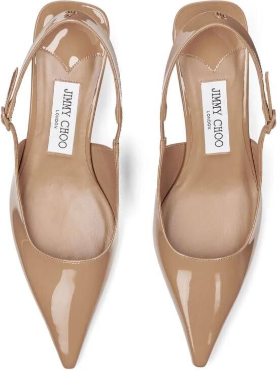 Jimmy Choo Amel 50mm leather pumps Neutrals