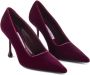 Jimmy Choo Ixia 95mm velvet pumps Purple - Thumbnail 1