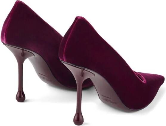 Jimmy Choo Ixia 95mm velvet pumps Purple