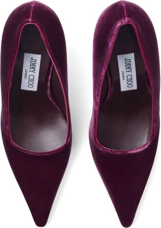 Jimmy Choo Ixia 95mm velvet pumps Purple