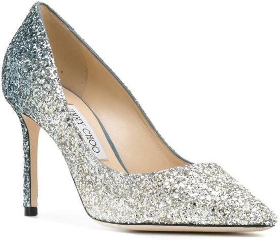 Jimmy Choo 85mm Romy pumps Silver - Picture 1