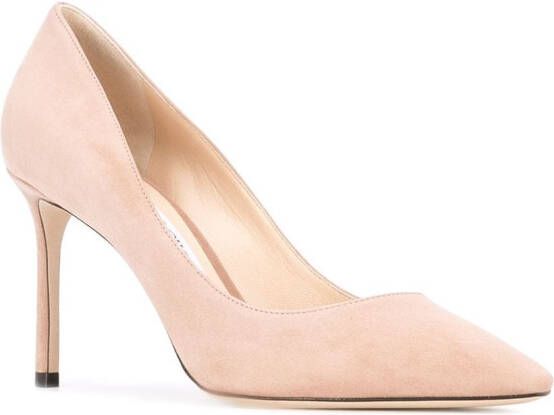 Jimmy Choo Romy 85mm suede pumps Neutrals - Picture 5