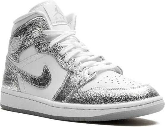 Jordan Air 1 Mid SE "Metallic Silver" sneakers White
