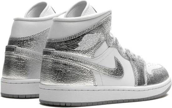 Jordan Air 1 Mid SE "Metallic Silver" sneakers White