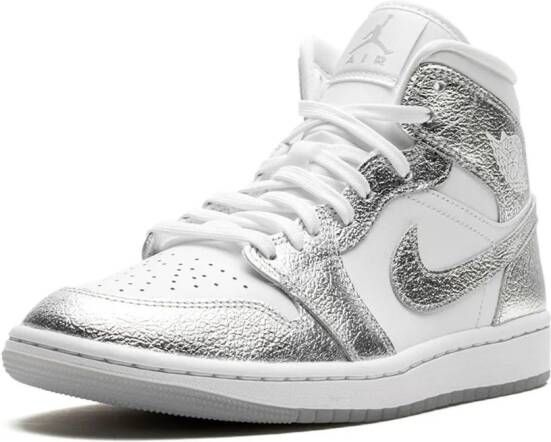 Jordan Air 1 Mid SE "Metallic Silver" sneakers White