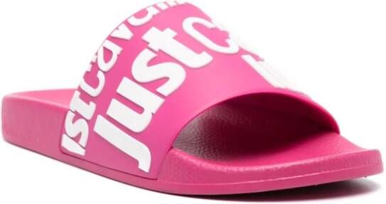Just Cavalli logo-raised slides Pink