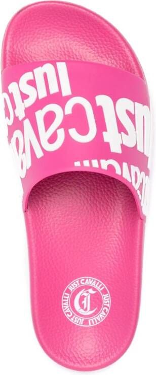 Just Cavalli logo-raised slides Pink